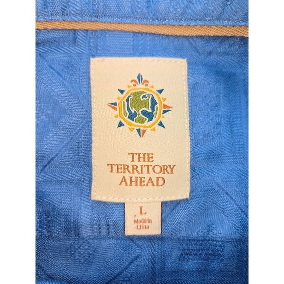 The Territory Ahead Men's Blue Short Sleeve Shirt Large - Picture 5 of 7